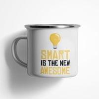 Емайлирано канче "Smart Is Awesome" - small - 0