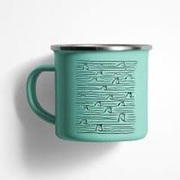Емайлирано канче "Unicorns In Lines" - small - 0