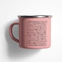 Емайлирано канче "Unicorns In Lines" - small - 1
