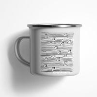 Емайлирано канче "Unicorns In Lines" - small - 2