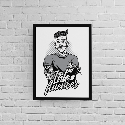 Постер с рамка &amp;quot;Inkfluencer&amp;quot; - 1