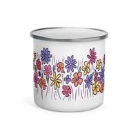 Емайлирано канче "Цветя" - small - 2