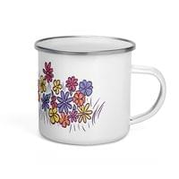 Емайлирано канче "Цветя" - small - 3