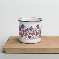 Емайлирано канче "Цветя" - small - 4