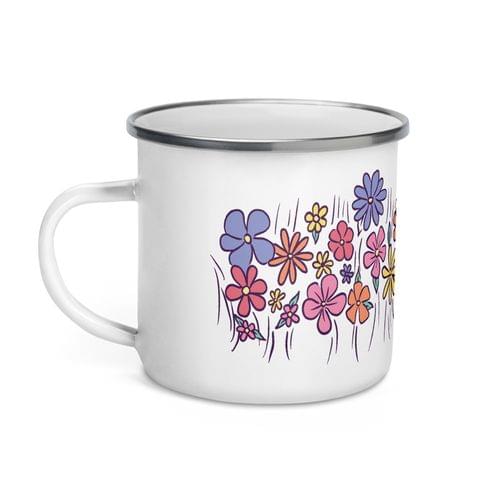 Емайлирано канче "Цветя" - 2