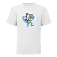 Тениска "Еднорог и T-Rex" (детска) - small - 1