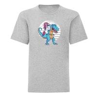 Тениска "Еднорог и T-Rex" (детска) - small - 5