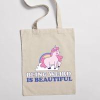 Eко чанта "Beautiful weird" - small - 0