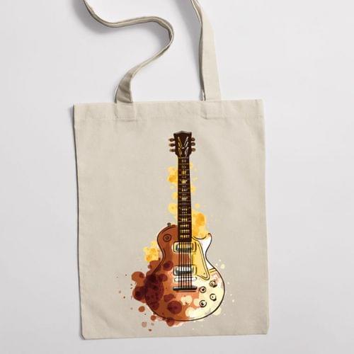 Eко чанта "Watercolor Guitar" - 2