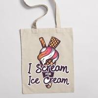 Eко чанта "Scream Ice Cream" - small - 1 Eко чанта "Scream Ice Cream" - small - 1