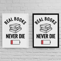 Постер с рамка "Books Never Die" - small - 2