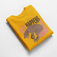 Ватирана блуза "Sit Happens" - small - 6