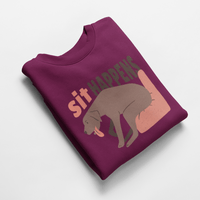 Ватирана блуза "Sit Happens" - small - 7