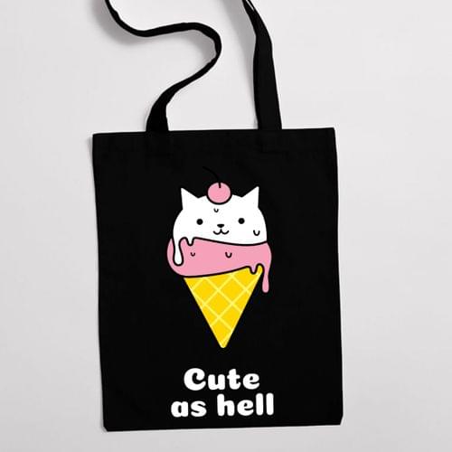 Eко чанта "Cute As Hell" - 2