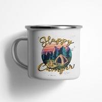 Емайлирано канче "Happy Camper" - small - 1