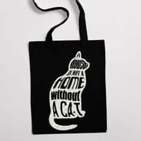 Еко чанта "A Home Without A Cat" - small - 1 Еко чанта "A Home Without A Cat" - small - 1
