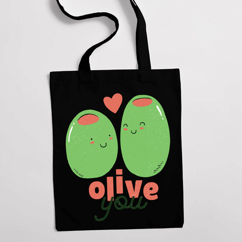 Eко чанта "Olive You" - 2