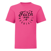 Тениска "Faith Can Move Mountains" (детска) - small - 5