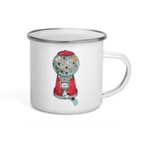 Емайлирано канче "Машина за котки" - small - 3