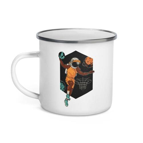 Емайлирано канче "Космически баскетбол" - 2