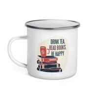 Емайлирано канче "Read Books, Be Happy" - small - 1