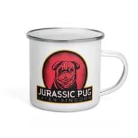 Емайлирано канче "Jurassic Pug" - small - 3