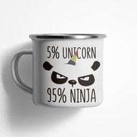 Емайлирано канче "Unicorn Ninja" - small - 0 Емайлирано канче "Unicorn Ninja" - small - 0