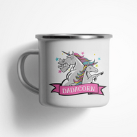 Емайлирано канче "Daddy Unicorn" - small - 0