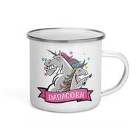 Емайлирано канче "Daddy Unicorn" - small - 3