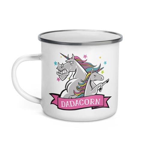 Емайлирано канче "Daddy Unicorn" - 2