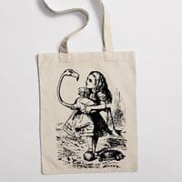 Еко чанта "Алиса и игра на крикет" - small - 0