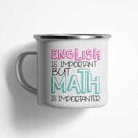 Емайлирано канче "English vs. Maths" - small - 0 Емайлирано канче "English vs. Maths" - small - 0