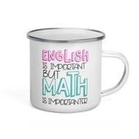 Емайлирано канче "English vs. Maths" - small - 3 Емайлирано канче "English vs. Maths" - small - 3