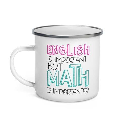 Емайлирано канче "English vs. Maths" - 2
