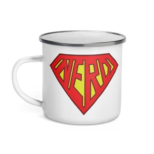Емайлирано канче "Super Nerd" - 2