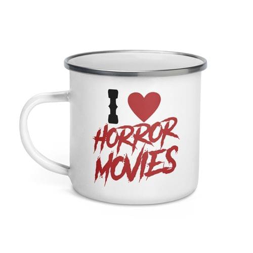 Емайлирано канче "I Love Horror Movies" - 2
