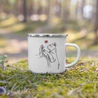 Емайлирано канче "Котешка любов" - small - 4