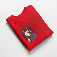 Ватирана блуза "Too Pretty To Work" - small - 1