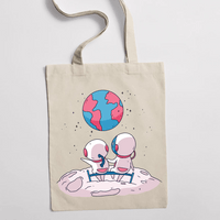 Eко чанта "Space Couple" - small - 1