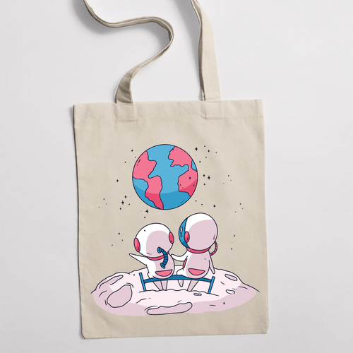 Eко чанта "Space Couple" - 2