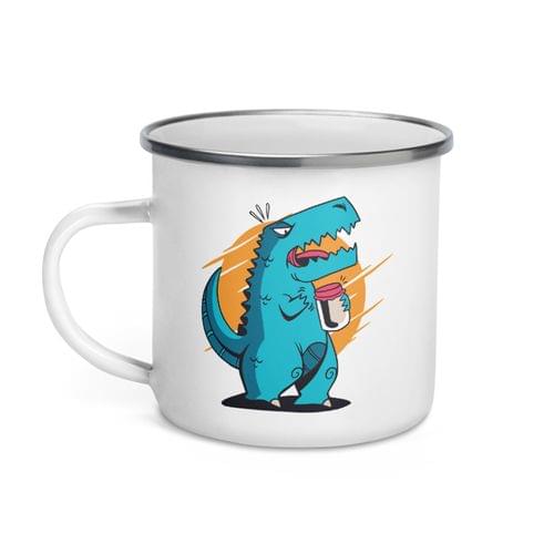Емайлирано канче "T-Rex отваря буркан" - 2