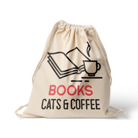 Мешка "Books, cat and coffee" - small - 0
