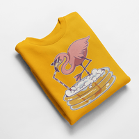 Ватирана блуза "Drinking Flamingo" - small - 0