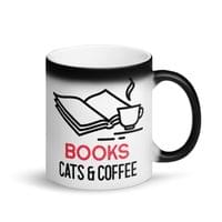 Магическа чаша "Books cat and coffee" - small - 2