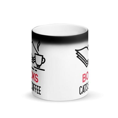 Магическа чаша "Books cat and coffee" - 2