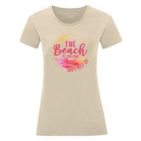 Дамска тениска "The Beach Is Calling" - small - 5