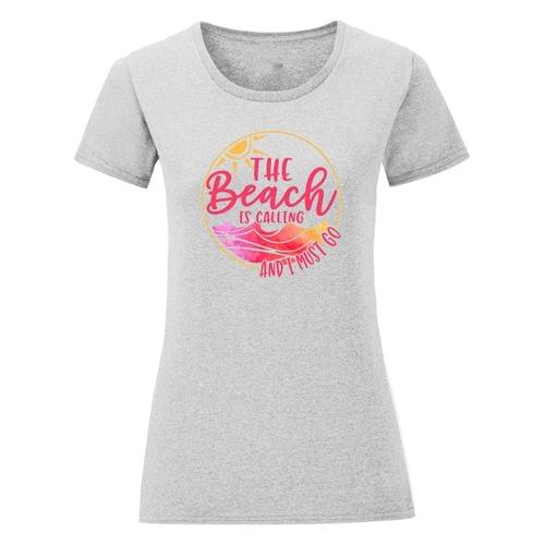 Дамска тениска "The Beach Is Calling" - 2