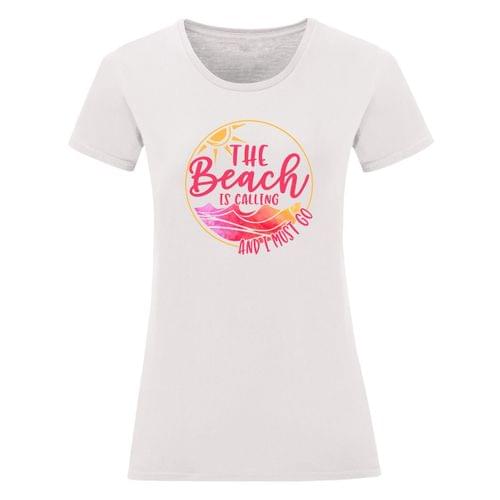 Дамска тениска &amp;quot;The Beach Is Calling&amp;quot; - 1