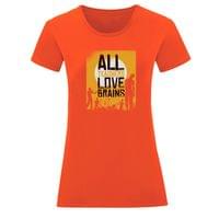 Тениска "Teachers Love Brains" (дамска) - small - 6