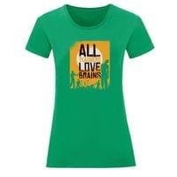 Тениска "Teachers Love Brains" (дамска) - small - 9